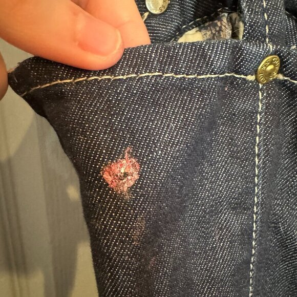 Guess Jeans Y2K Denim Lace Up Back Corset Bodycon Bustier Mini Dress Size 1 XS - Picture 10 of 16